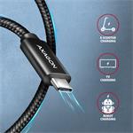 AXAGON BUCM4X-CM10AB NewGEN+ kábel USB-C <-> USB-C, 1m, USB4 Gen 3×2, PD 240W 5A, 8K HD, ALU, opletenie