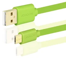 AXAGON BUMM-AM02QG, HQ kabel Micro USB - USB A, zelený, 0.2m