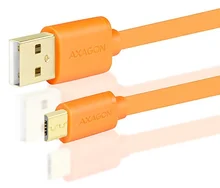 AXAGON BUMM-AM02QO, HQ kabel Micro USB - USB A, oranž., 0.2m