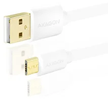 AXAGON BUMM-AM30QW, HQ kabel Micro USB - USB A, bílý, 3m