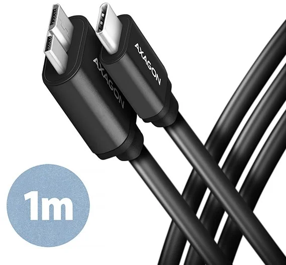 AXAGON BUMM3-CM10AB, SPEED kabel microUSB <-> USB-C, 1m