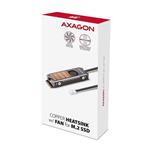 AXAGON CLR-M2FAN, medený chladič s ventilátorom pre obojstranný disk SSD M.2