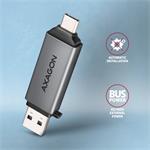 AXAGON CRE-DAC, USB-C + USB-A, 5 Gb/s - MINI čítačka kariet, 2 sloty a lun SD/microSD, podpora UHS-I