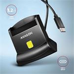 AXAGON CRE-SM4NC, čítačka kontaktných kariet Smart Card (eObčanka) s rozhraním USB-C, stojanová, kábel 1,2 m