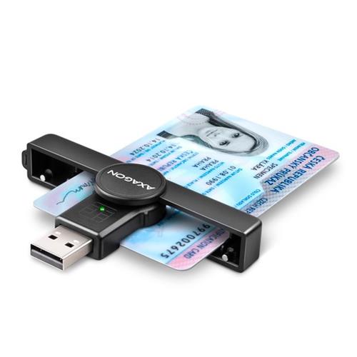 AXAGON CRE-SMP1A, USB-A PocketReader Čítačka čipových kariet (eObčanka)