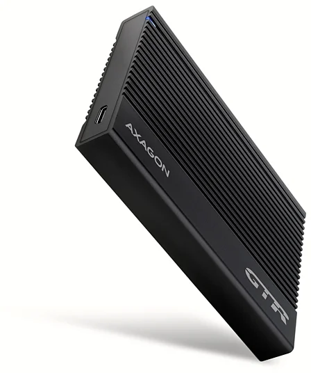 AXAGON EE25-GTR, USB-C 10Gbps - SATA 6G 2.5" RIBBED box, černý