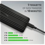 AXAGON EEM2-40G, externý box USB-C 40 Gb/s pre M.2 NVMe SSD, zosilnený hliník