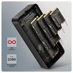 AXAGON EEM2-40G, USB-C 40Gbps externí box pro M.2 NVMe SSD, zesílený hliník
