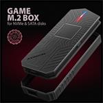 AXAGON EEM2-GAM, USB-C 10Gb/s - NVMe a SATA SSD GAME M.2 box, bez skrutiek