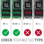 AXAGON EEM2-GTS, USB-C 3.2 Gen 2 - M.2 NVMe SSD kovový THIN box, bez skrutiek