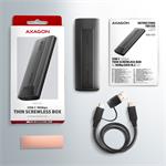 AXAGON EEM2-GTS2, USB-C 10Gb/s - M.2 NVMe a SATA SSD kovový THIN box, bez skrutiek