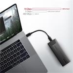 AXAGON EEM2-GTSA, USB-C 3.2 Gen 2 - M.2 NVMe SSD kovový THIN box, bez skrutiek