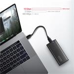 AXAGON EEM2-SB2, USB-C 3.2 Gen 2 - M.2 NVMe a SATA SSD RAW box, čierna