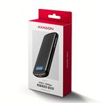 AXAGON EEM2-SC, USB-C 10Gbps externí box pro M.2 NVMe SSD, bezšroubový, žebrovaný hliník
