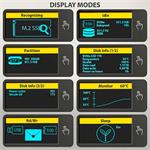 AXAGON EEM2-SD2B, USB-C 10Gbps externí box s displejem pro M.2 NVMe/SATA SSD, bezšroubkový, černý