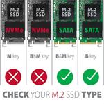 AXAGON EEM2-U3C M.2 SATA box, stříbrný