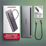 AXAGON HMC-4KX3 USB 5Gbps hub, 3x USB-A, 2x HDMI, DP