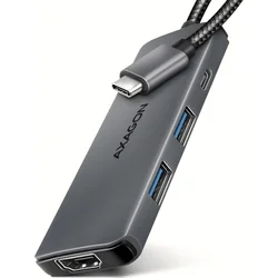 AXAGON HMC-5H8K, rozbočovač USB 5Gb/s, 2x USB-A, USB-C, HDMI 8k/30Hz, PD 100W, kábel USB-C 15cm