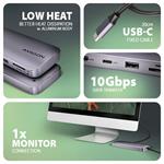 AXAGON HMC-6GM2, rozbočovač USB-C 10Gbps GEN2COMBO 6v1