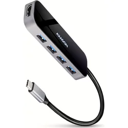 AXAGON HMC-6H4A, rozbočovač USB 3.2 Gen 1, 4x porty USB-A, HDMI 4k/30Hz, PD 100W, kábel USB-C 20cm