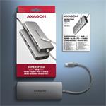 AXAGON HMC-8HLSA, rozbočovač USB 5Gb/s, 3x USB-A, HDMI 4k/60Hz, RJ-45 GLAN, SD/microSD, audio, PD 100W