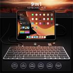 AXAGON HMC-KB-US, rozbočovač USB 5 Gb/s s americkou klávesnicou, HDMI 4K/60Hz, 3x USB-A, SD/mSD, audio, PD 100W