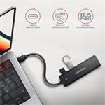 AXAGON HUE-C1C, 4x USB 5Gbps TRAVEL hub, napájací konektor USB-C, kábel USB-C 19 cm