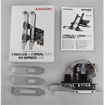 AXAGON PCEA-PSN, PCIe řadič - 1x paralelní (LPT) + 2x sériový port