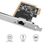 AXAGON PCEE-GRF, sieťová karta PCIe - 1x Gigabit Ethernet port (RJ-45), Realtek 8111F, vrátane. LP