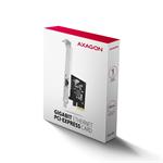 AXAGON PCEE-GRL, sieťová karta PCIe - 1x Gigabit Ethernet port (RJ-45), Realtek 8111L, vrátane. LP