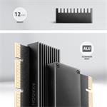 AXAGON PCEM2-XS, PCIe x16 - M.2 NVMe M-key slot adaptér, puzdro s chladičom na pasívne chladenie
