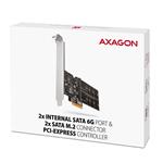 AXAGON PCES-SA4M2 PCIe řadič 2x SATA 6G + 2x SATA M.2