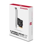 AXAGON PCES-SA4X4, radič PCIe - 4x interný port SATA 6G, ASM1164, SP a LP