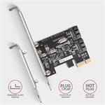 AXAGON PCES-SJ2, radič PCIe - 2x interný port SATA 6G, JMB582, SP a LP