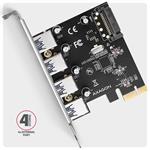 AXAGON PCEU-430RS, PCIe řadič 4× ext. USB-A 5 Gbps port