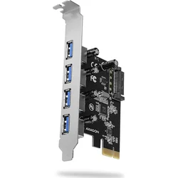 AXAGON PCEU-430VL PCIe radič 4x externý SuperSpeed USB