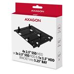 AXAGON RHD-435, kovový rám pre 4x 2,5" alebo 2x 2,5" HDD/SSD a 1x 3,5" HDD v 5,25" pozícii