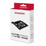 AXAGON RHD-P25, hliníkový rám pre 2x 2,5" HDD/SSD v 3,5" pozícii alebo PCI konektory