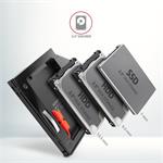 AXAGON RSS-CD12 rámeček pro 2.5" SSD/HDD do DVD slotu, 12.7 mm, LED, hliník