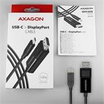 AXAGON RVC-DPC USB-C -> DisplayPort adaptér, kabel 1.8m
