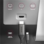 AXAGON RVC-HI2MC, redukcia USB-C -> HDMI 2.0a / kábel 1,8 m, 4K/60Hz HDR10