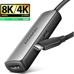AXAGON RVC-HI8KPD, redukcia/adaptér USB-C -> HDMI 2.1, 8K/60Hz, 4K/144Hz, HDR10+, PD100W