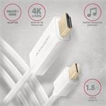 AXAGON RVDM-HI14C2W, miniDisplayPort > redukcia HDMI 1.4 / kábel 1,8 m