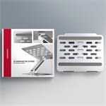 AXAGON STND-LQ, hliníkový stojan HQ pre notebooky 10"-17,3", nastaviteľná výška a uhol, sivý