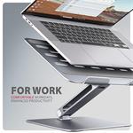 AXAGON STND-LQ, hliníkový stojan HQ pre notebooky 10"-17,3", nastaviteľná výška a uhol, sivý