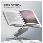 AXAGON STND-LR, hliníkový stojan pre notebooky 10"-17,3" s nastaviteľnou výškou, uhlom a rotáciou o 360°, sivý