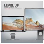 AXAGON STND-LR, hliníkový stojan pre notebooky 10"-17,3" s nastaviteľnou výškou, uhlom a rotáciou o 360°, sivý