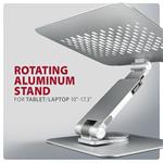 AXAGON STND-LR, hliníkový stojan pre notebooky 10" - 17" s nastaviteľnou výškou, uhlom a rotáciou o 360°
