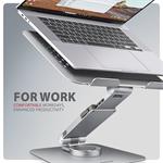 AXAGON STND-LR, hliníkový stojan pre notebooky 10" - 17" s nastaviteľnou výškou, uhlom a rotáciou o 360°