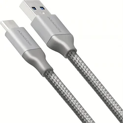AXAGON USB-C <> USB-A 3.2 Gen 1 kabel 0.5m, šedý BUCM3-AM05G - Tablety - příslušenství
